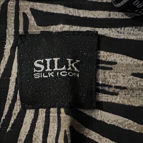 🌴vacation pick🌴Men's Silk Tropical Print Shirt Jacket - Picture 2 of 4